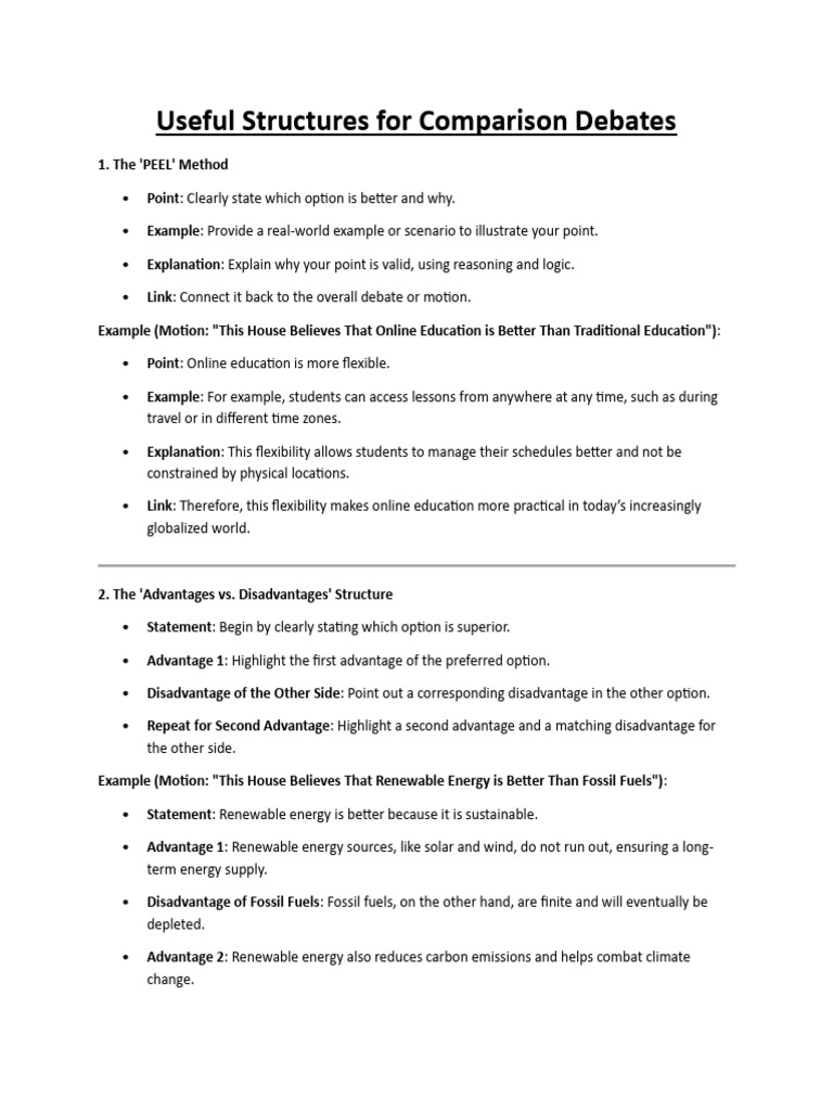 Comparison Debate Structures Explained | PDF | Rehabilitation (Penology ...