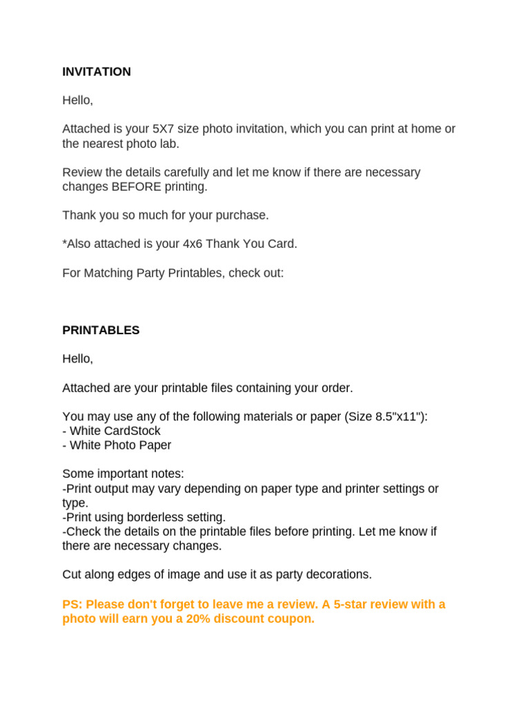 Custom Printable Party Invitations | PDF | Printer (Computing) | Computing