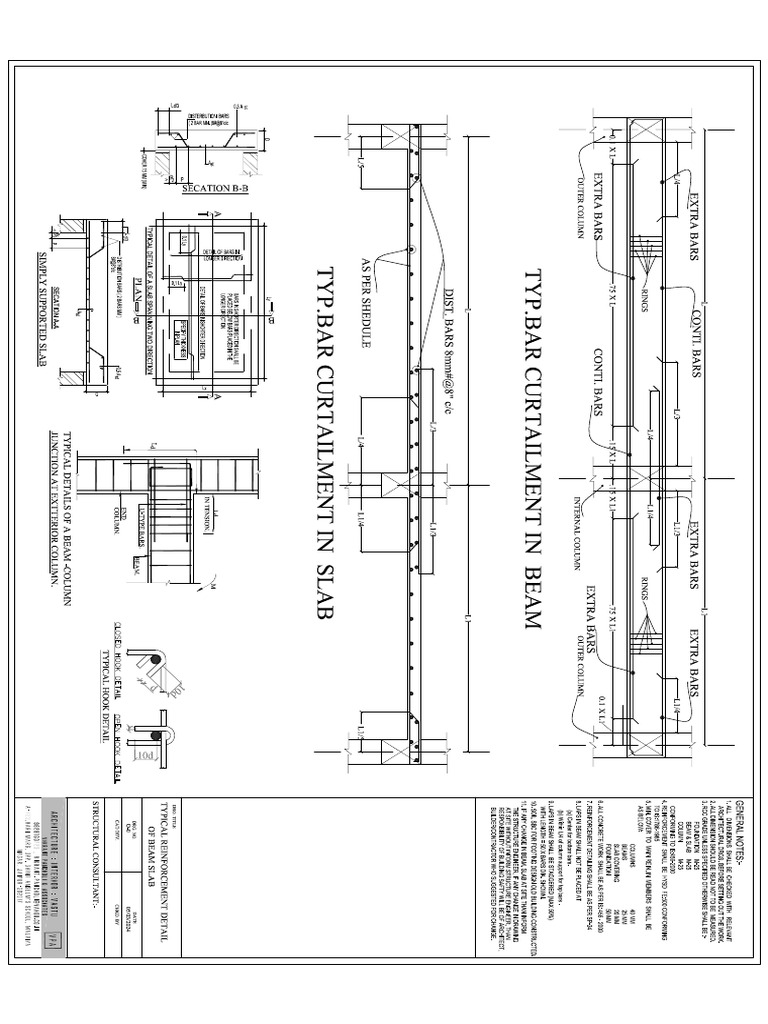 Typical Reinforcement Detail Of Beam Slab Pdf
