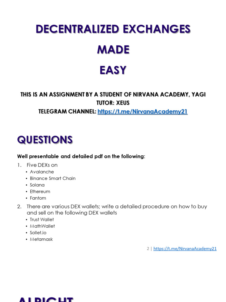Overview of Top DEXs by Network | PDF | Applications Of Cryptography ...