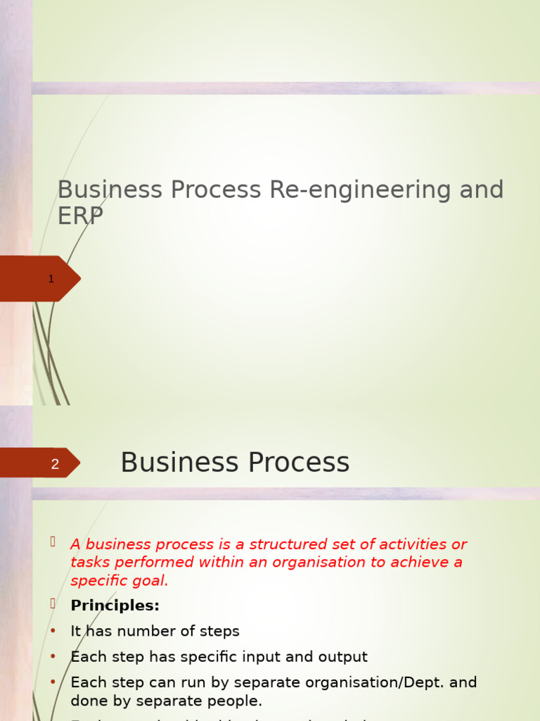 Business Process Re-engineering & ERP Insights | PDF | Business Process ...