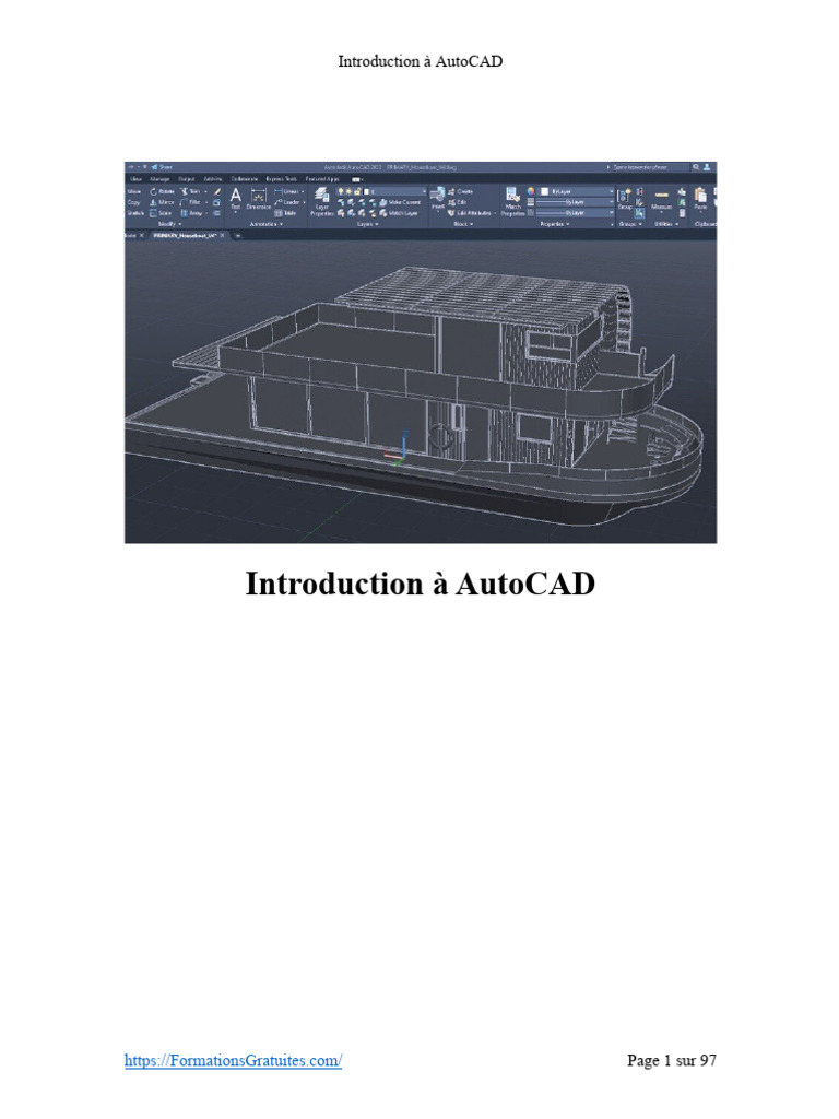 Introduction à AutoCAD et ses fonctionnalités | PDF | Modélisation ...