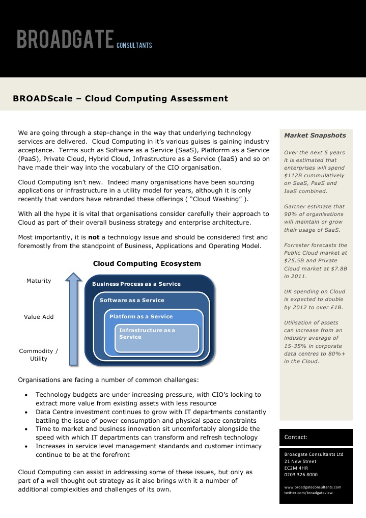Strategic Cloud Framework Assessment | PDF | Software As A Service ...