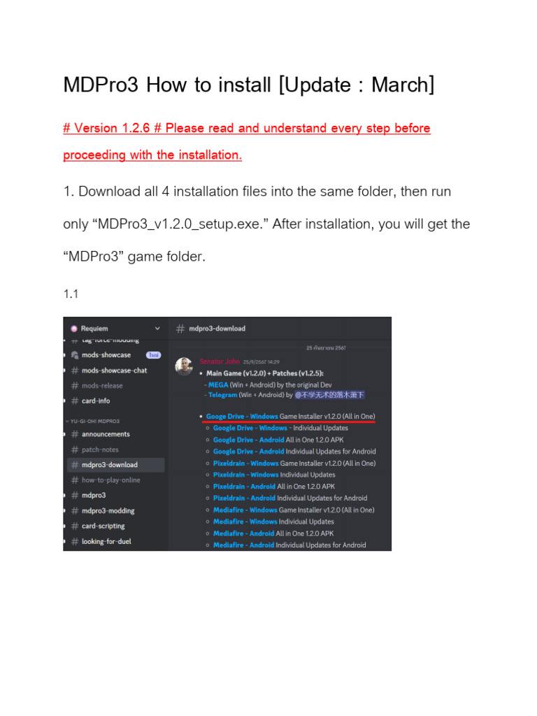 MDPro3 Installation and Update Guide | PDF