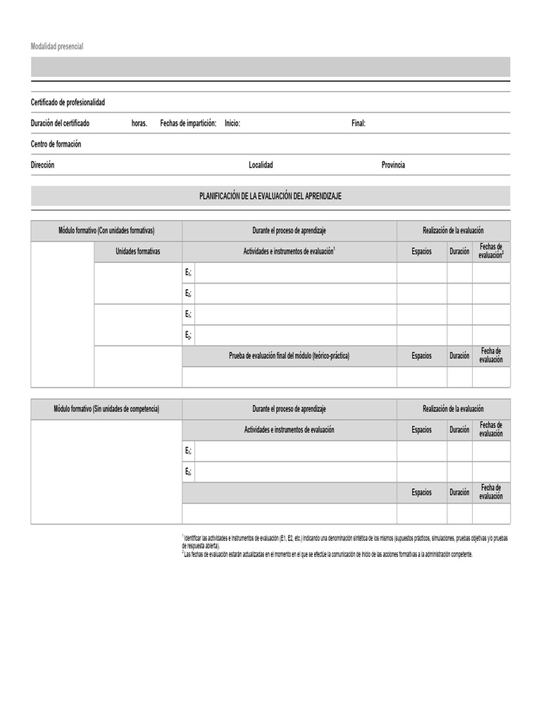 Planificación de Evaluación del Aprendizaje | PDF | Aprendizaje | Cognición