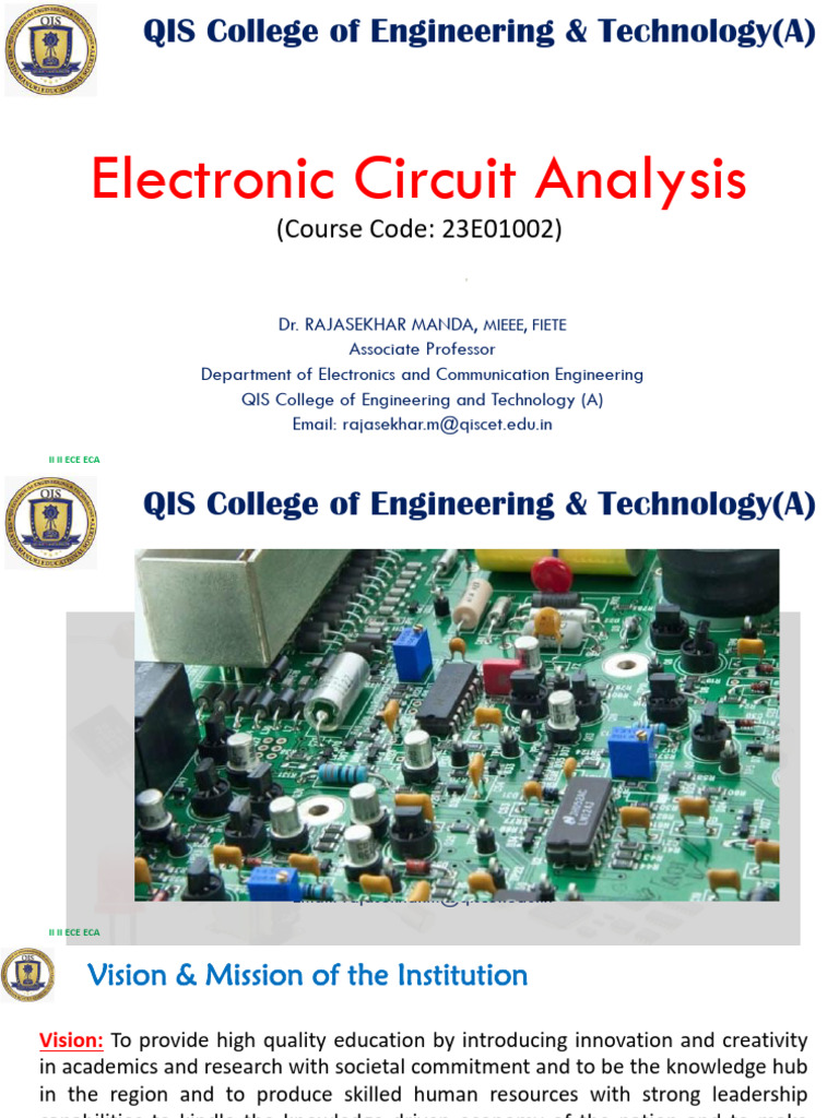 Unit-1 - ECA High Frequency Analysis of Transistor | PDF | Amplifier ...