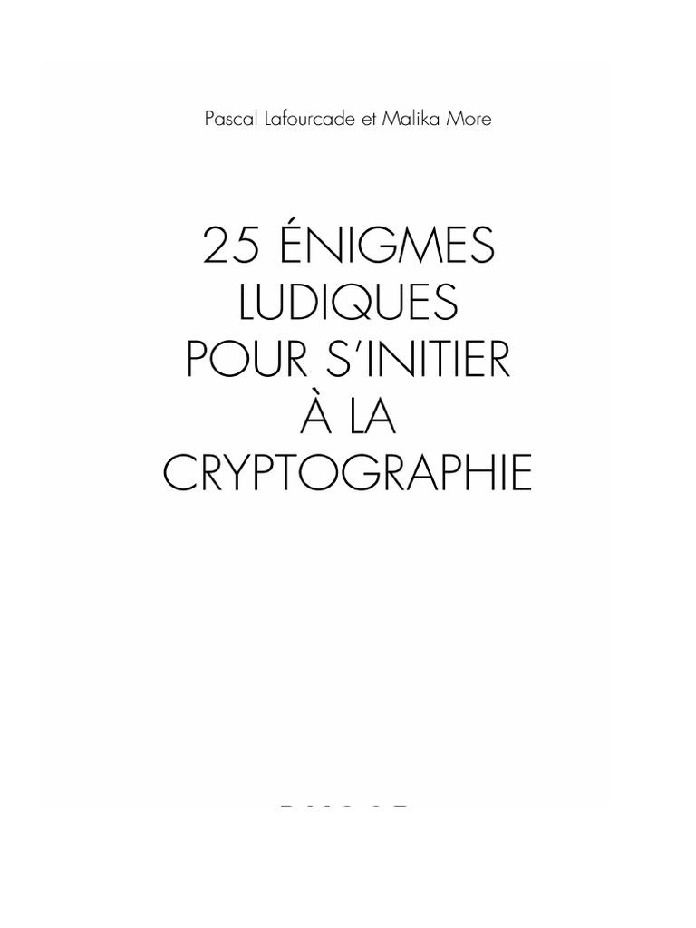 25 Énigmes Pour S'initier À La Cryptographie (Eurecom - V) | PDF