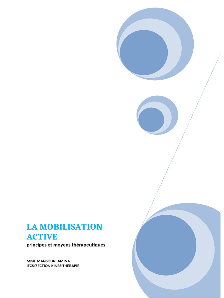 Mobilisation Active en Kinésithérapie | PDF | Musculation | Muscle
