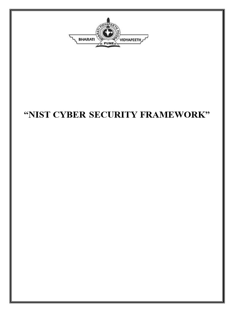 NIST Cyber Security Framework Project Report | PDF | Computer Security ...