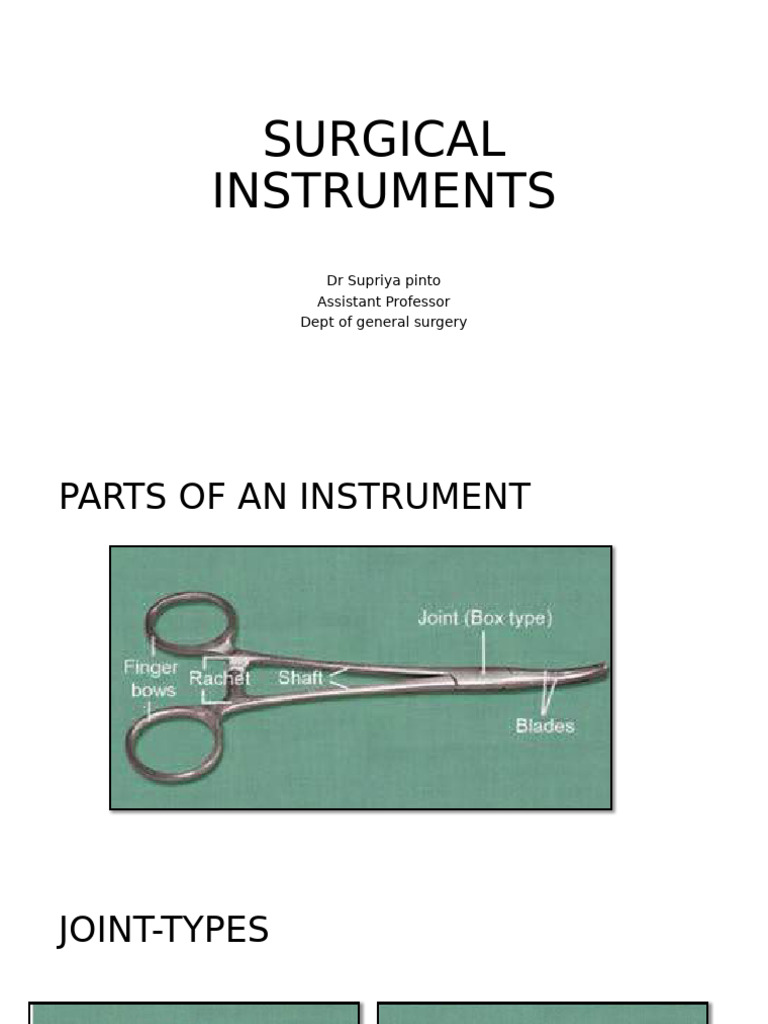 Overview of Surgical Instruments | PDF | Surgical Suture