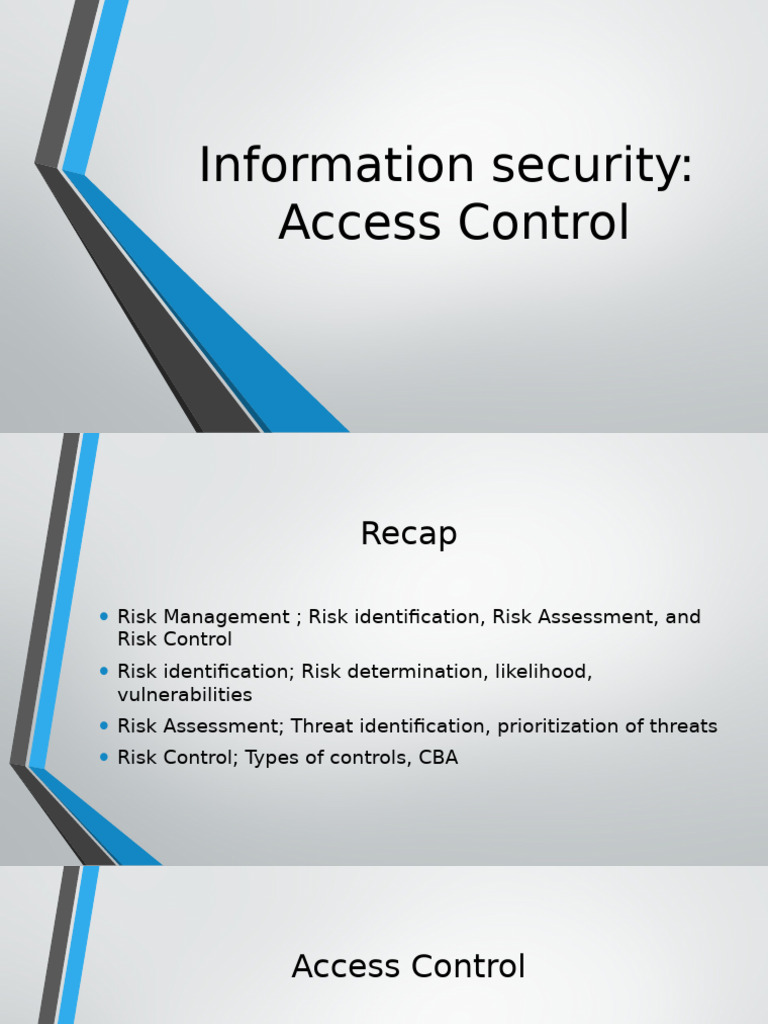 Access Control in Information Security | PDF | Computer Security | Security