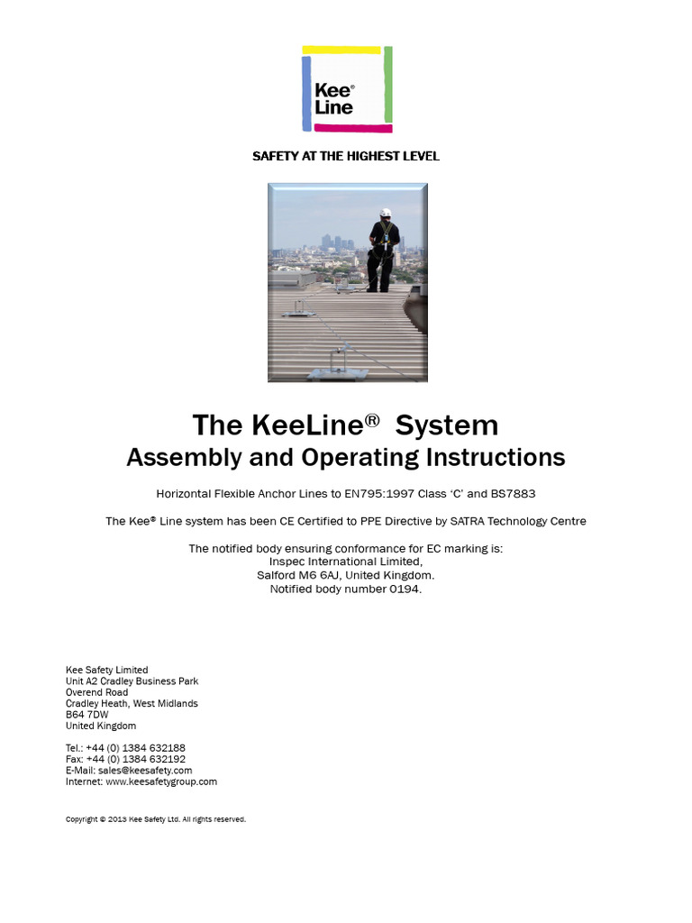 Kee Line Op Manual V17 | PDF | Personal Protective Equipment