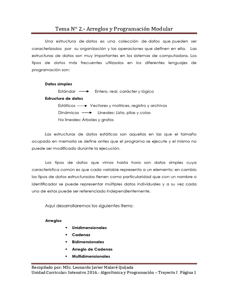 Material Tema #2 | PDF | Puntero (Programación de computadora ...