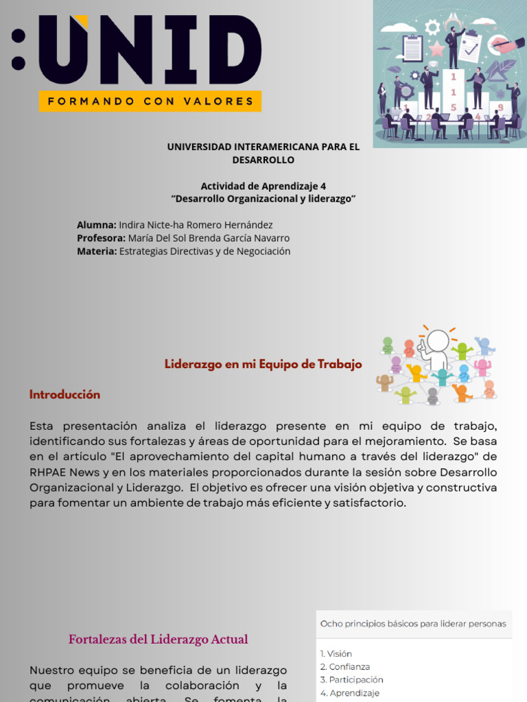 Liderazgo y Desarrollo Organizacional | PDF | Liderazgo | Toma de ...