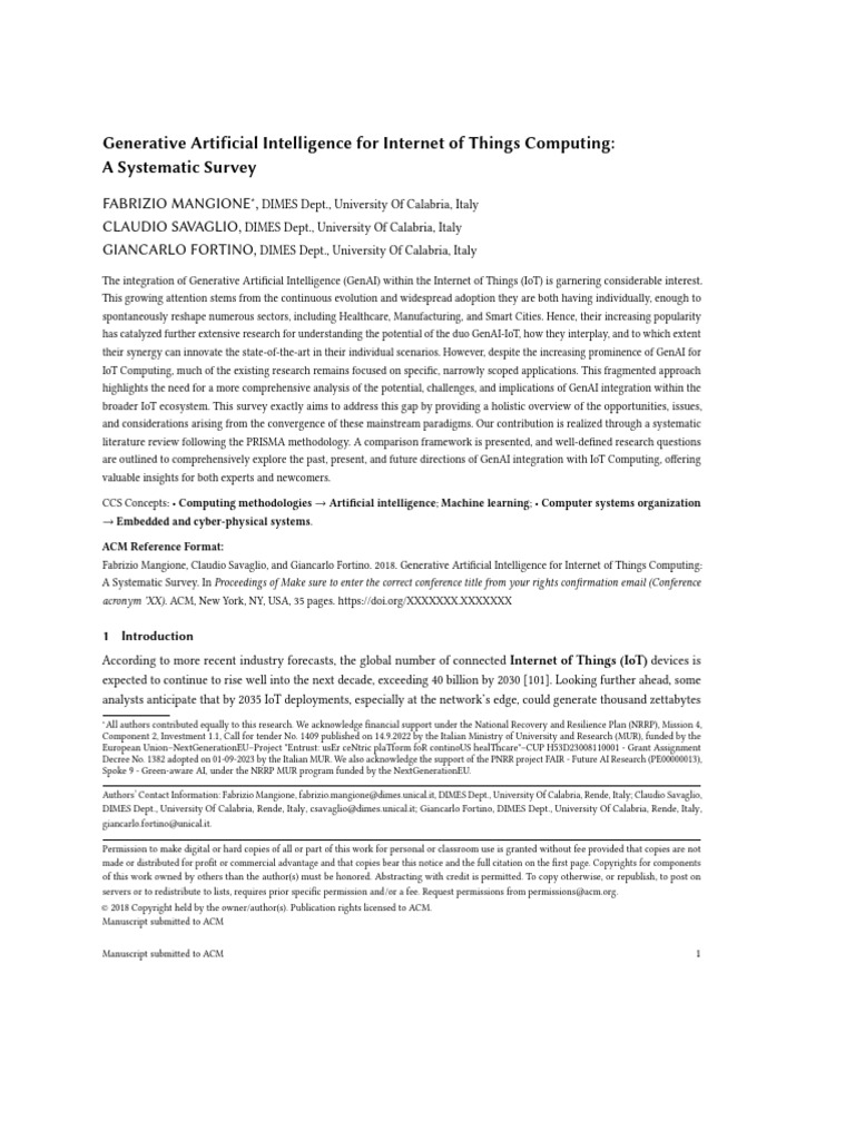 Generative Artificial Intelligence For Internet of Things Computing: A ...