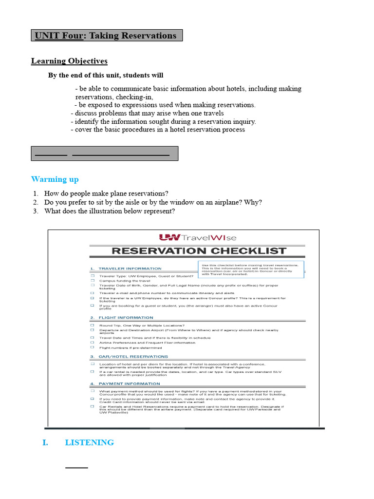 Unit Four Reservation | PDF | Credit Card