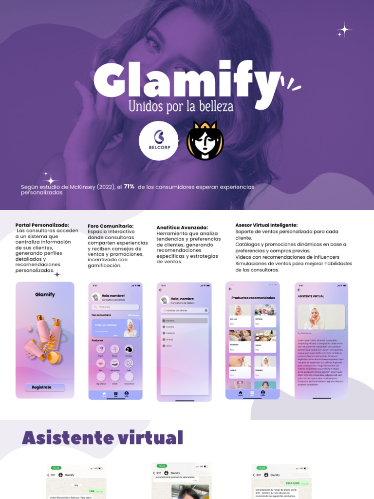 Glamify: Belleza Personalizada y Comunitaria | PDF | Inteligencia ...