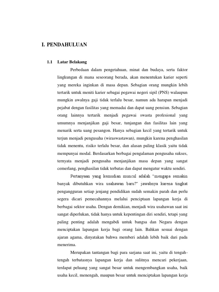 Ciri Ciri Khusus Seorang Wirausahawan