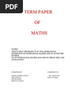 Term Paper of Math