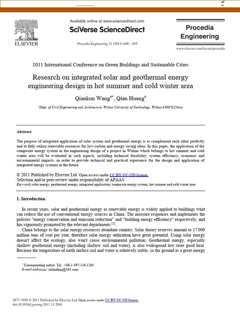 Integrated Solar and Geothermal Systems | PDF | Heat Pump | Energy ...