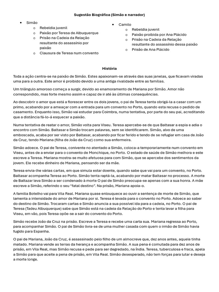 Amor Proibido e Tragédia em Viseu | PDF | Amor