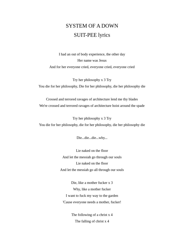 system-of-a-down-suit-pee-lyrics-analysis-pdf