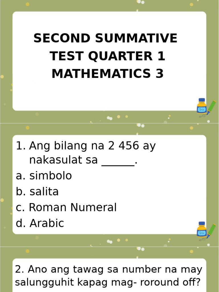 Math ST#2 | PDF