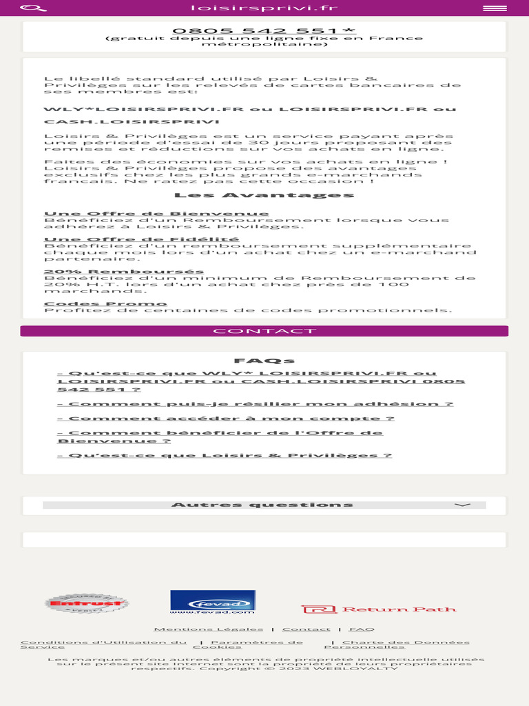 Les Avantages: Wly Loisirsprivi - FR Ou | PDF