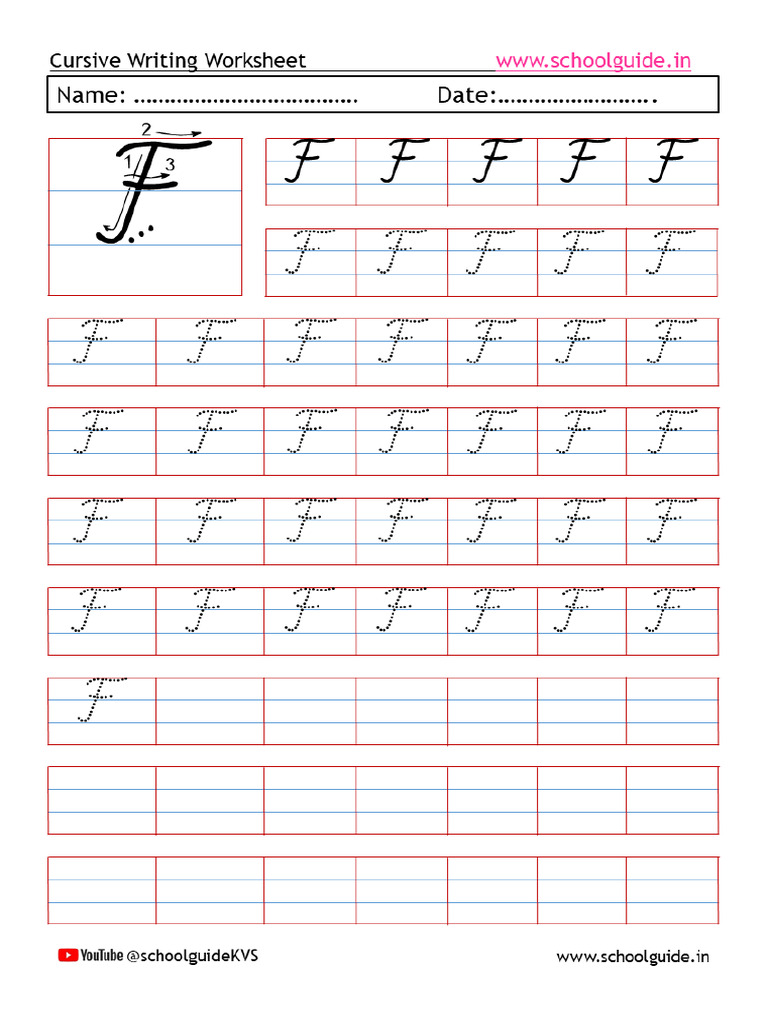 Cursive Letter F | PDF
