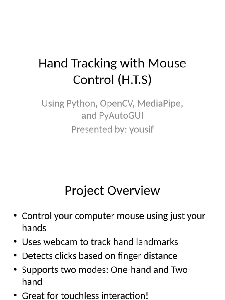 Hand_Tracking_Presentation | PDF