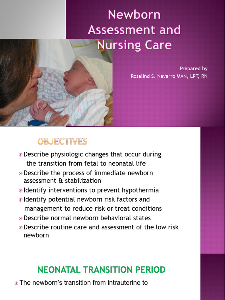 Newborn Assessment and Care Guide | PDF | Circulatory System ...