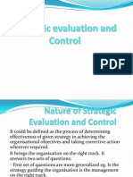 Strategic Evaluation and Control Process