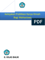 Kebijakan Publikasi Karya Ilmiah 23022012