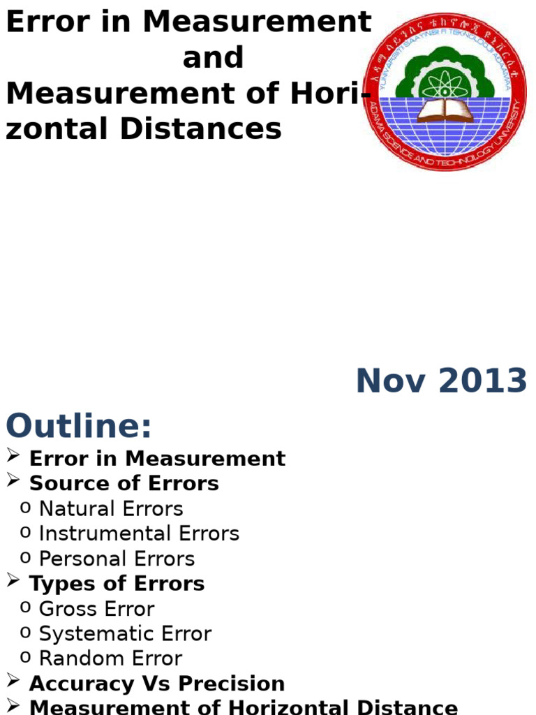 Types of Errors in Measurement | PDF | Observational Error | Accuracy ...