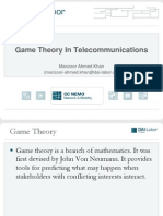 Game Theory in Telecommunications: Manzoor Ahmed Khan (Manzoor-Ahmed - Khan@dai-Labor - De)