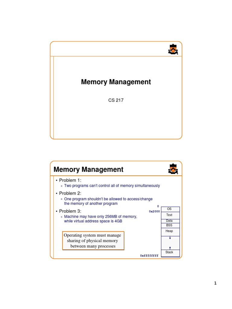 Memory Management and Virtual Memory Overview | PDF