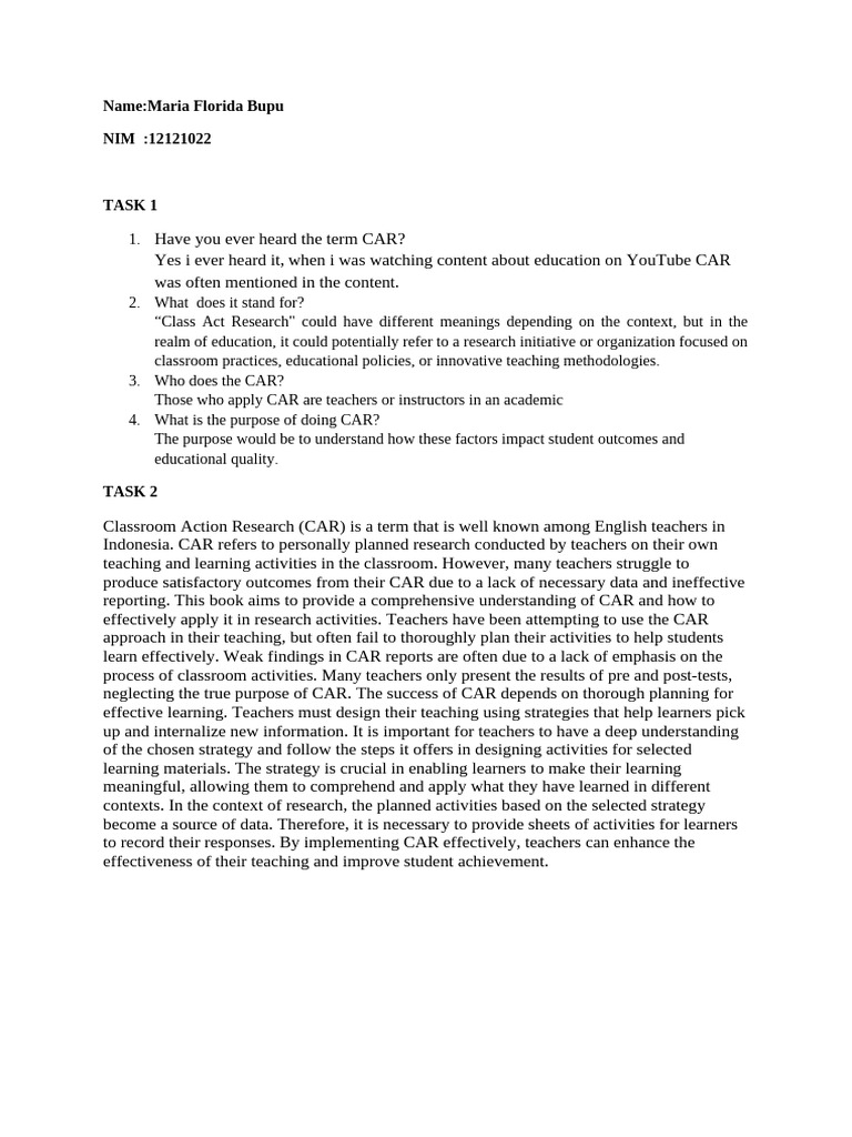 Understanding Classroom Action Research | PDF