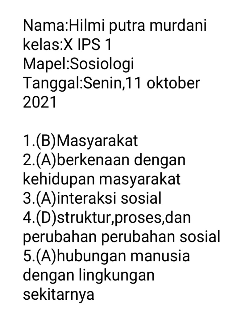 Latihan Hal 21 No 1sd 5 - Hilmi Putra M. | PDF