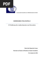 o Problema Do Conhecimento Em Descartes