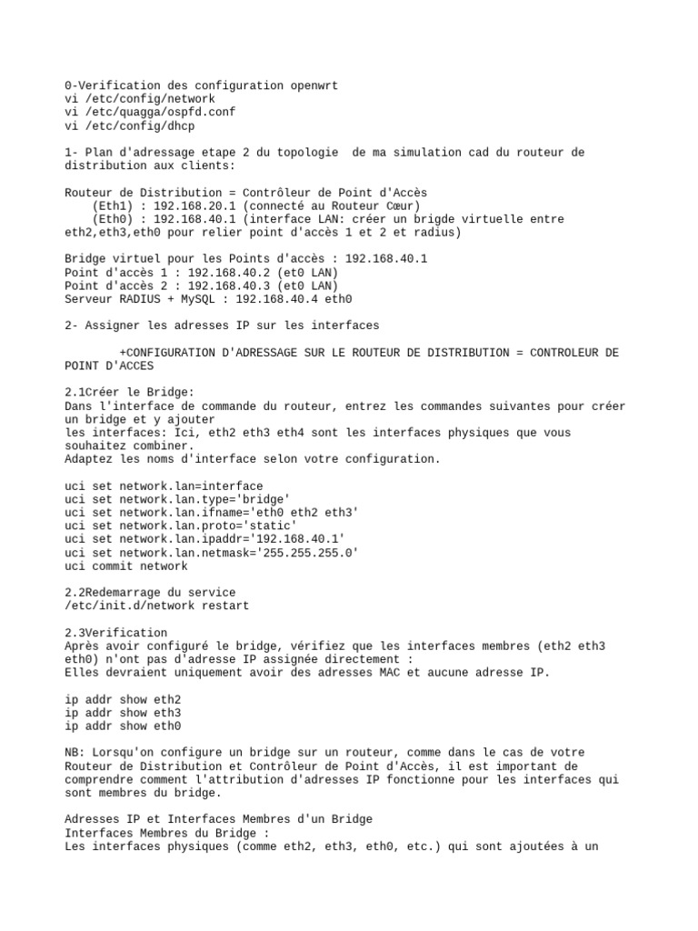 Configuration IP sur Routeur OpenWRT | PDF | Adresse IP | l'Internet