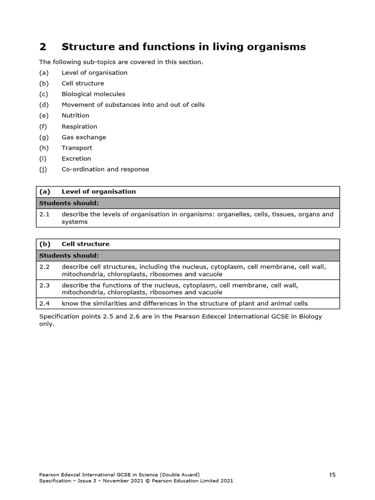 Edexcel IGCSE Biology Double Award Guide | PDF | Digestion | Photosynthesis