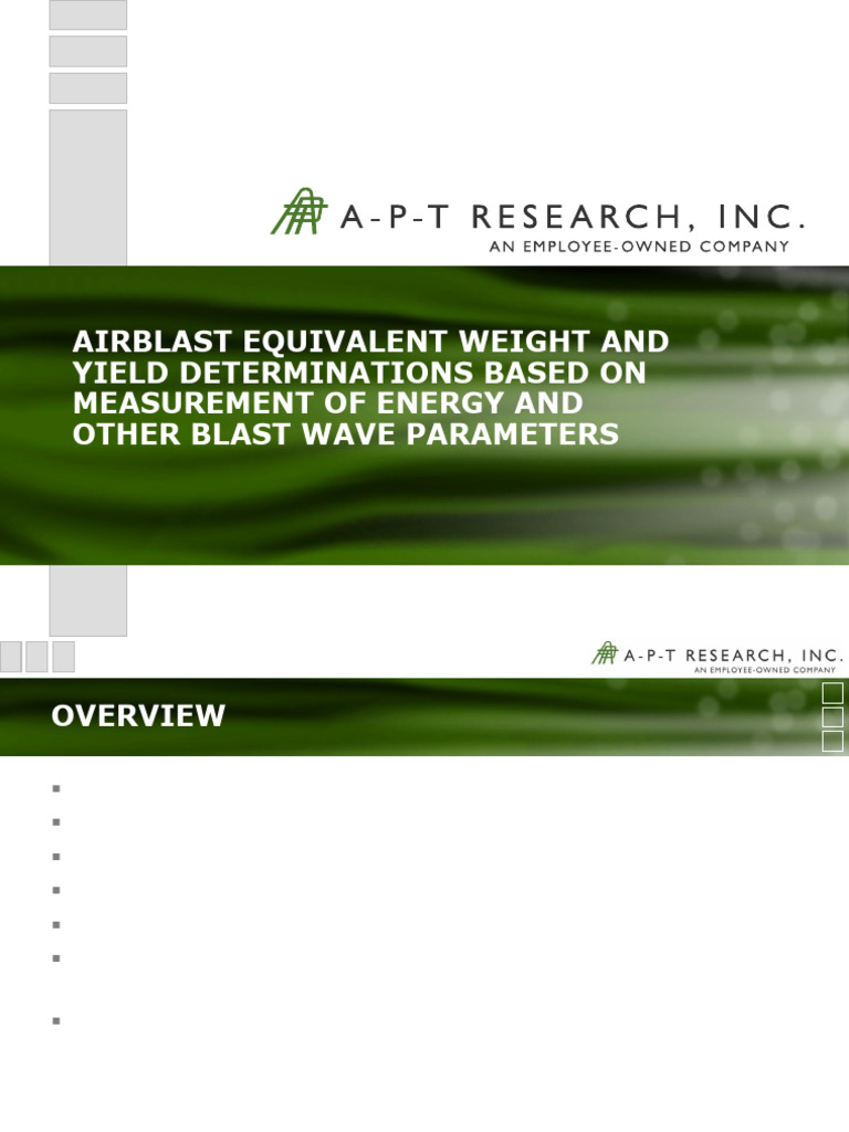 Airblast Weight & Yield Analysis Methods | PDF | Shock Wave | Weight