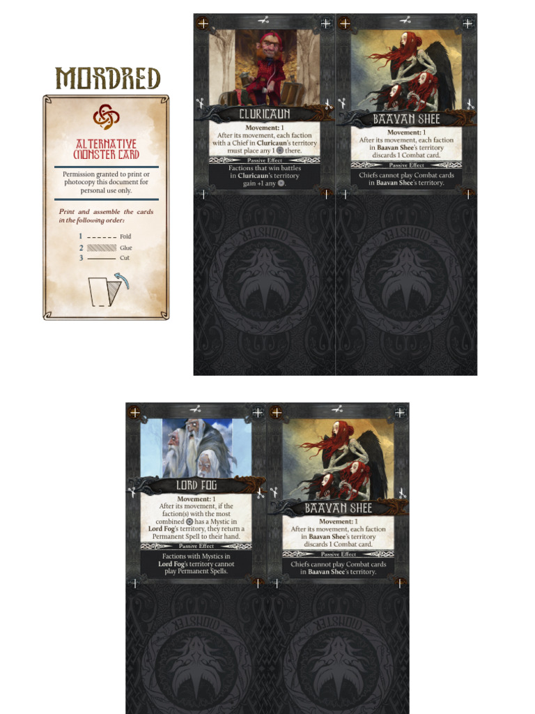 MOR Alternative Monster Cards | PDF