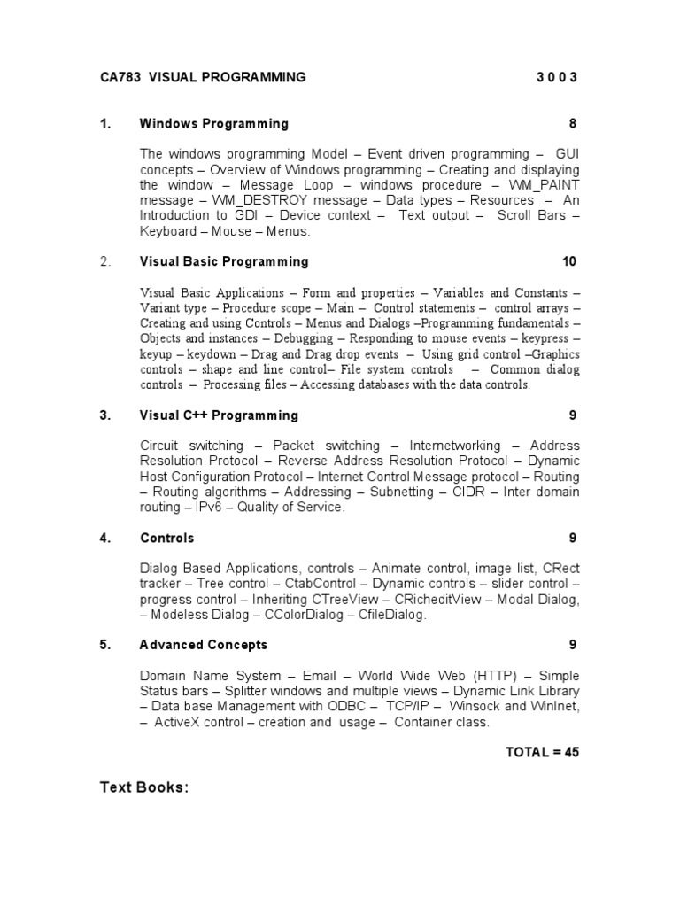 Visual Programming | PDF | Routing | C++