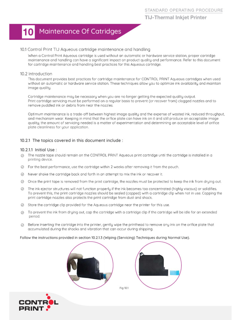 Print Cartridge Maintenance Guide | PDF