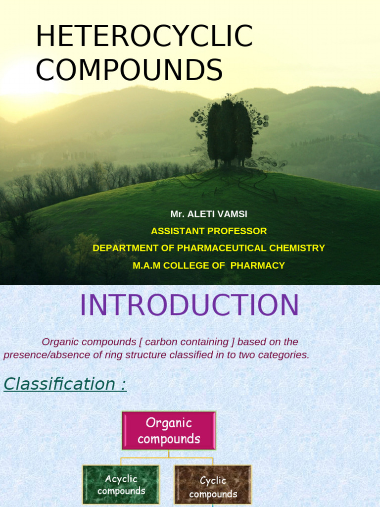 Heterocyclic Compounds Overview | PDF | Heterocyclic Compound ...