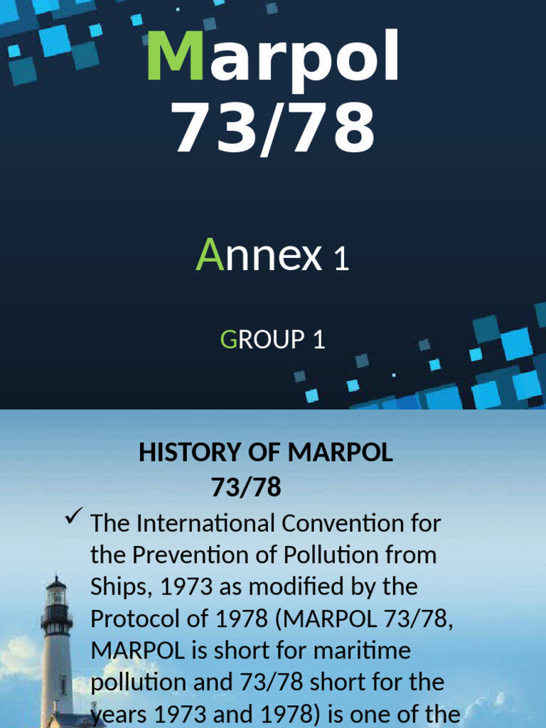 MARPOL 73/78 Overview and Regulations | PDF | Parts Per Notation ...
