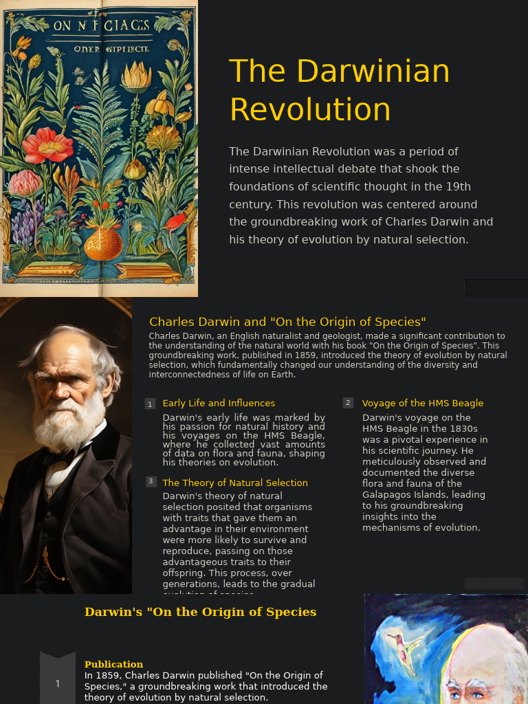 Darwin's Evolutionary Theory Explained | PDF | Evolution | Natural ...