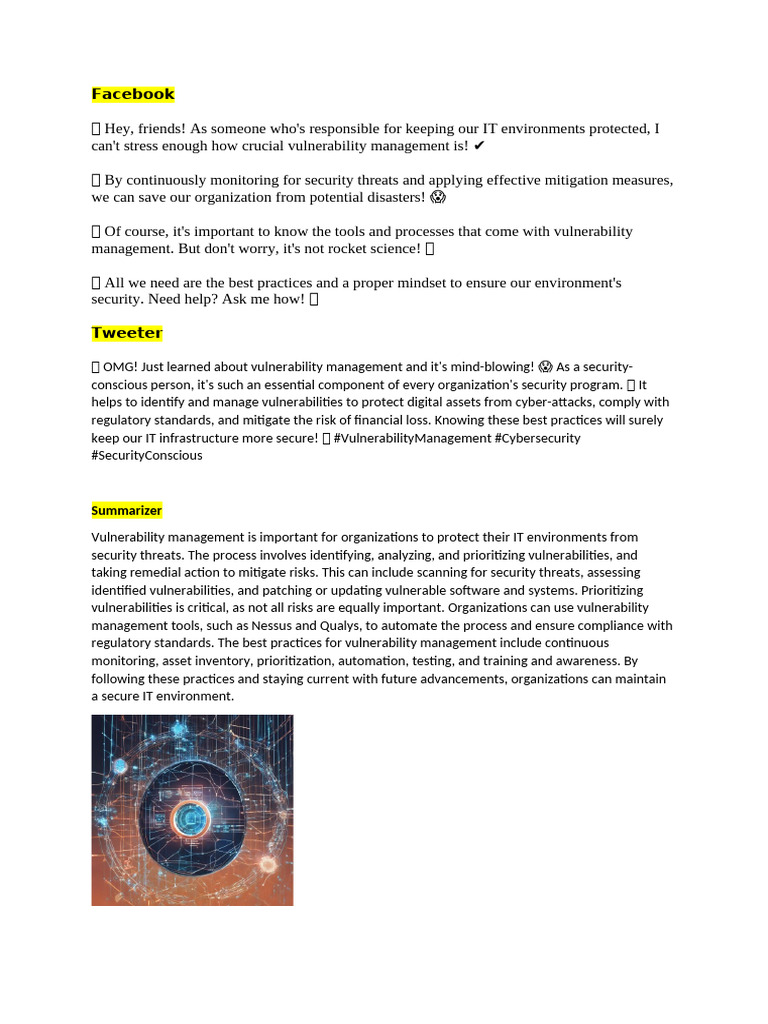 Essential Vulnerability Management Practices | PDF | Computer Security ...