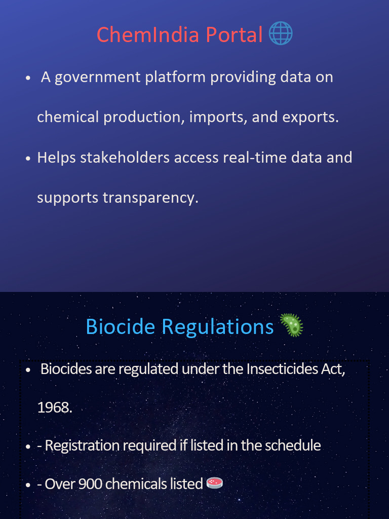 ChemIndia Portal: Biocide Regulations Guide | PDF